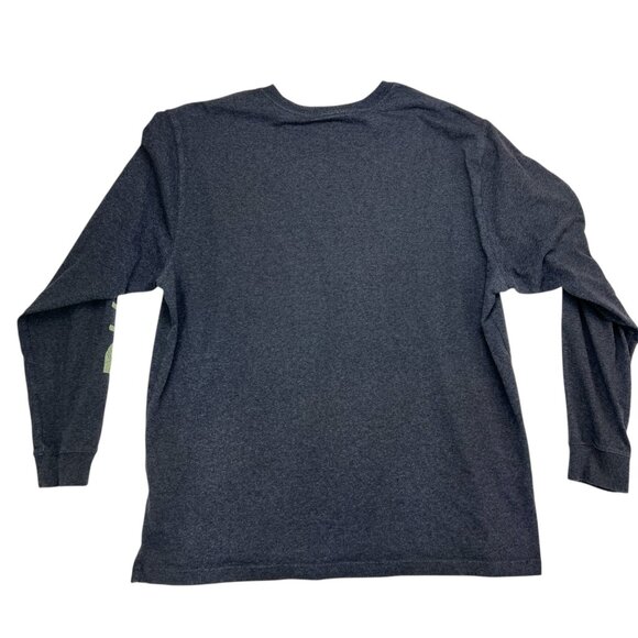 Carhartt Loose Fit Heavyweight Logo-Sleeve Long Sleeve Gray T-Shirt Size XL - Picture 2 of 6